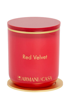 ARMANI CASA PEGASO SCENTED CANDLE - RED/PALE GOLD - DIAM 8X8,5 H CM - INCH 3,3X3,3